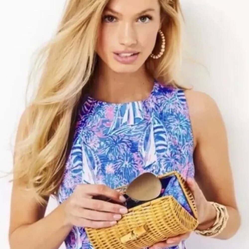 NWT- Still in Plastic- Lilly Pulitzer Wicker Clutch
